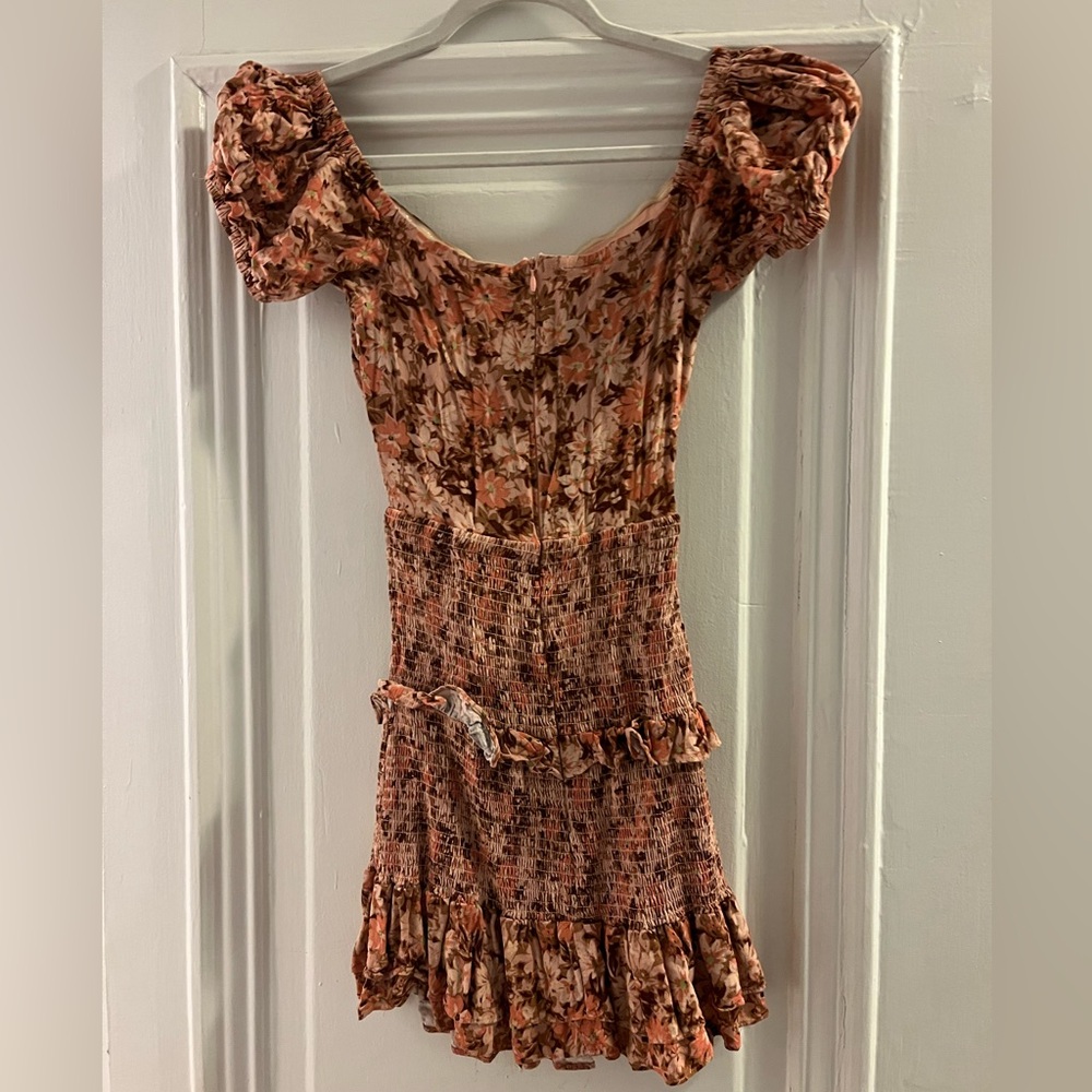 Floral Ruched pink Dress - Picture 3 of 3